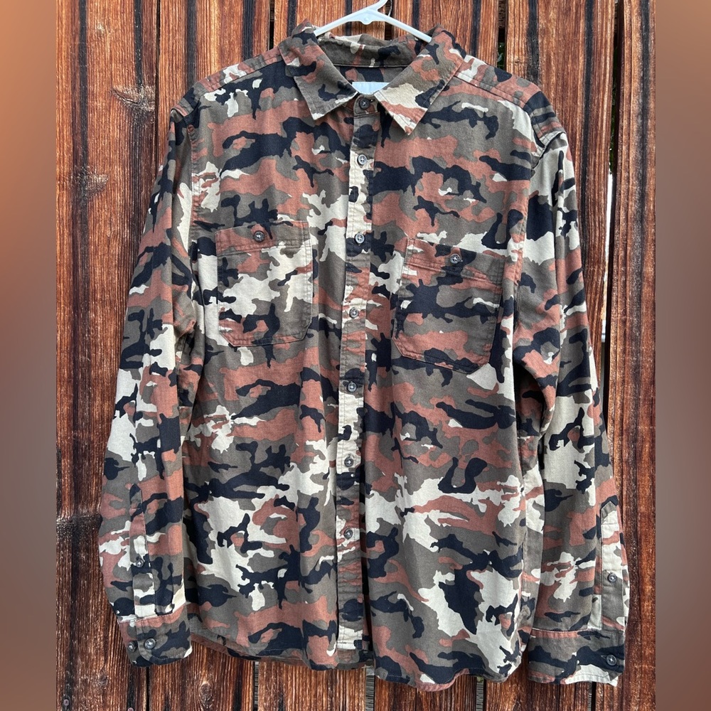 Camo Button Down